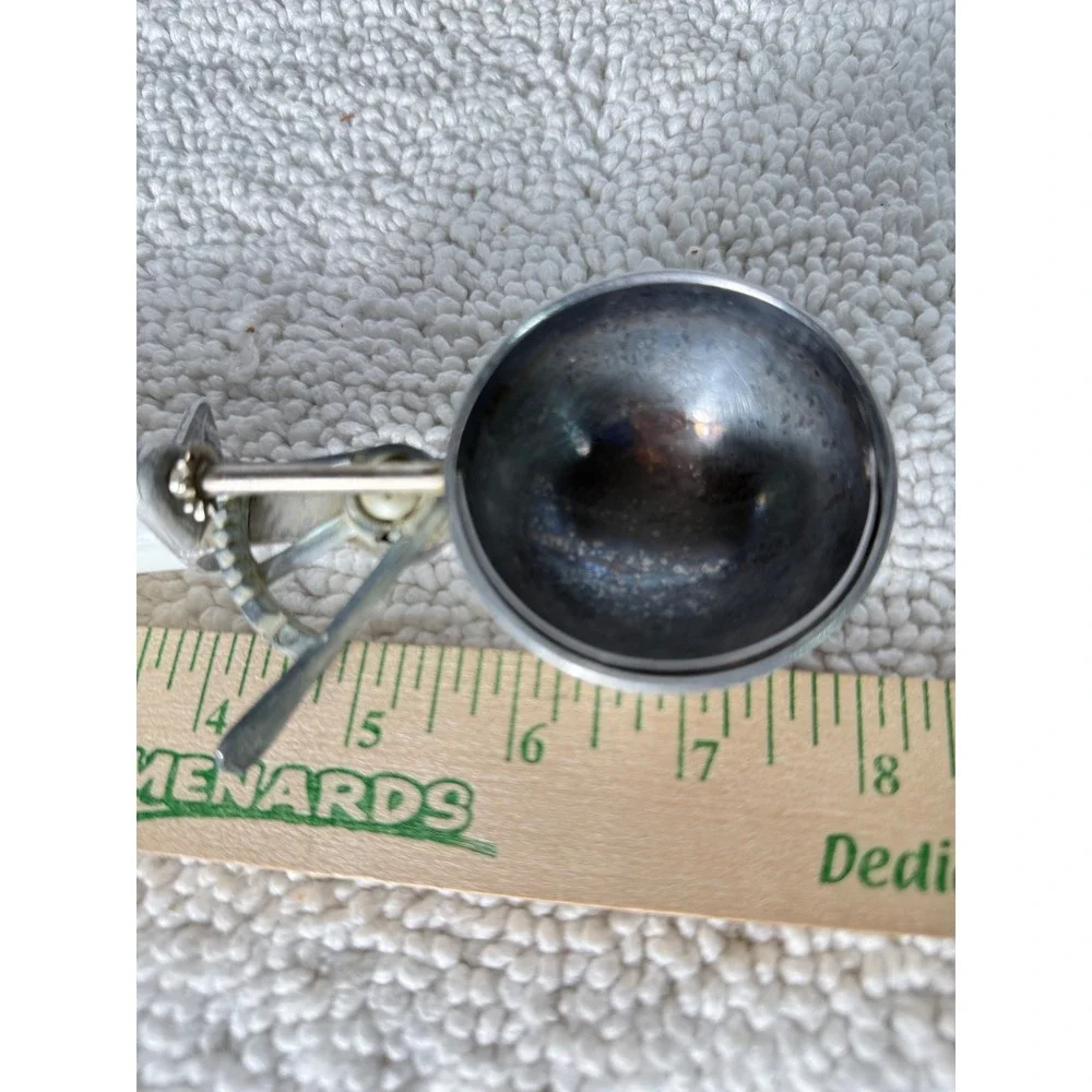 Vintage Ice Cream Scoop White Handle Metal‎ Made in Japan Kitchen Utensil Tool